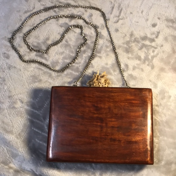 Solid wood “cigar box” crossbody purse - Picture 3 of 8